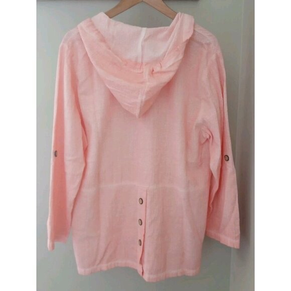 New Focus Casual Life Waffle Textured Hooded Jacket - Picture 10 of 10